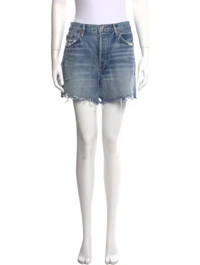 Pre-owned Agolde Mini Shorts In Blue