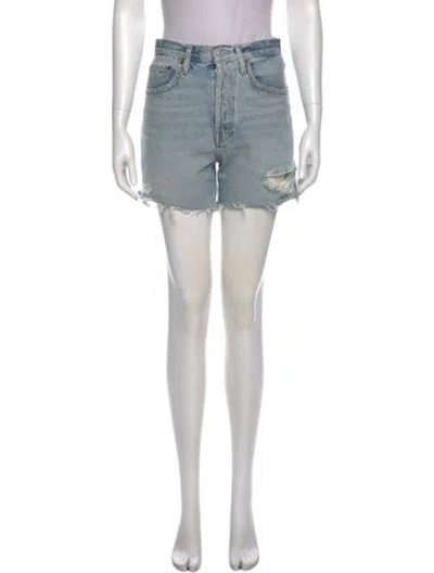 Pre-owned Agolde Mini Shorts In Blue
