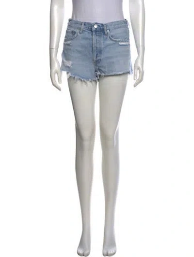 Pre-owned Agolde Mini Shorts In Blue