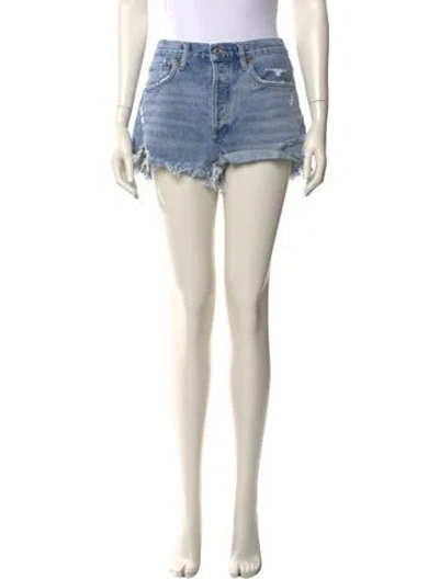 Pre-owned Agolde Mini Shorts In Blue