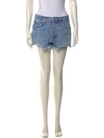 Pre-owned Agolde Mini Shorts In Blue