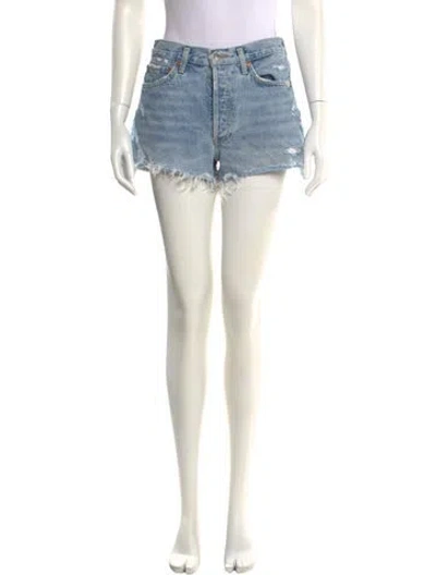 Pre-owned Agolde Mini Shorts In Blue