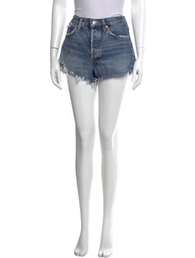 Pre-owned Agolde Mini Shorts In Blue