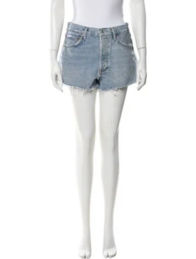 Pre-owned Agolde Mini Shorts In Blue