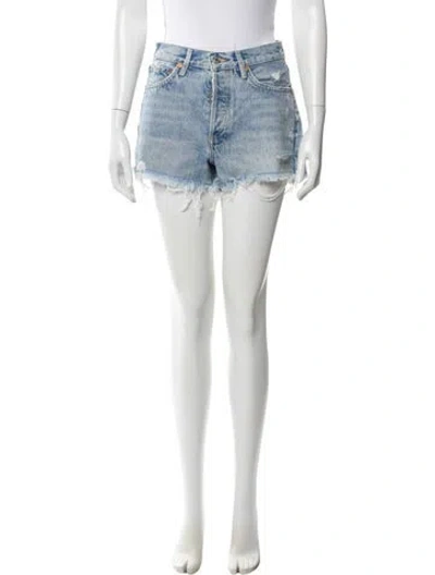 Pre-owned Agolde Mini Shorts In Blue