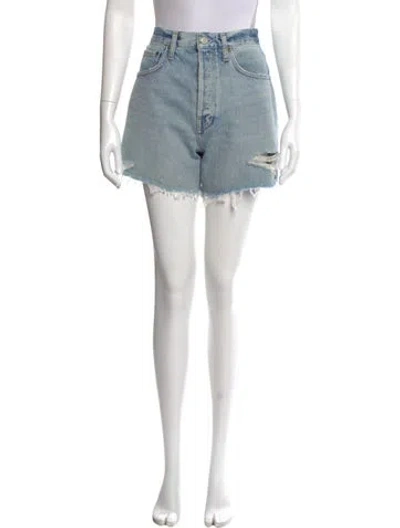 Pre-owned Agolde Mini Shorts In Blue