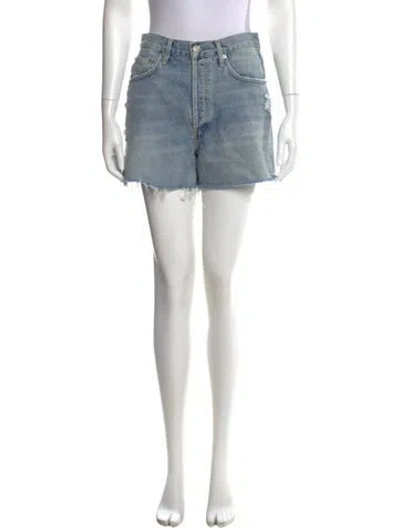 Pre-owned Agolde Mini Shorts In Blue