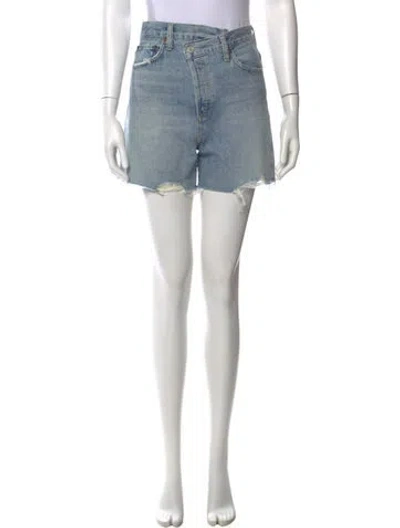 Pre-owned Agolde Mini Shorts In Blue