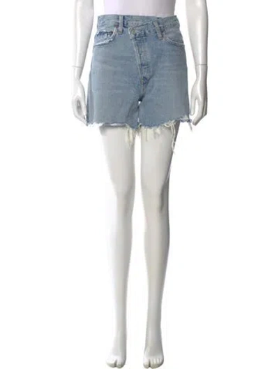 Pre-owned Agolde Mini Shorts In Blue