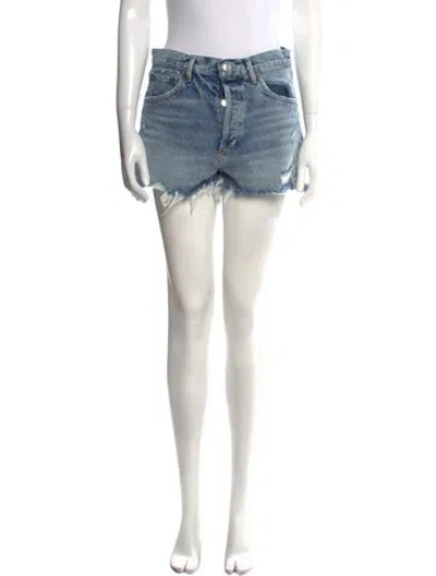 Pre-owned Agolde Mini Shorts In Blue