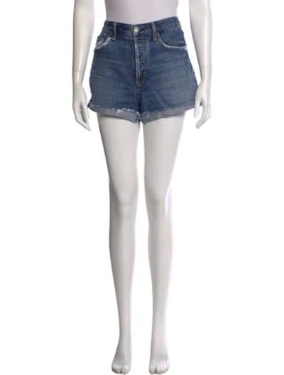Pre-owned Agolde Mini Shorts In Blue