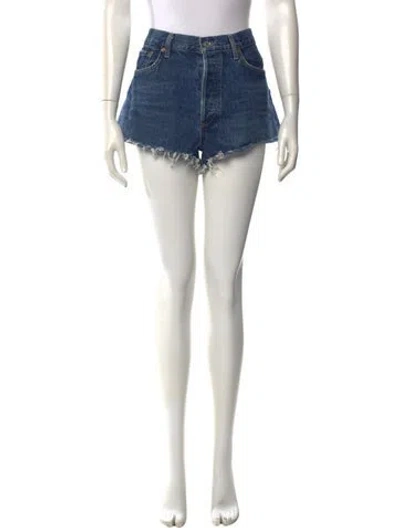 Pre-owned Agolde Mini Shorts In Blue