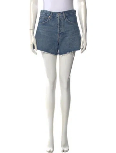 Pre-owned Agolde Mini Shorts In Blue