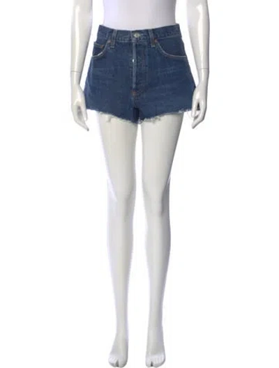 Pre-owned Agolde Mini Shorts In Blue