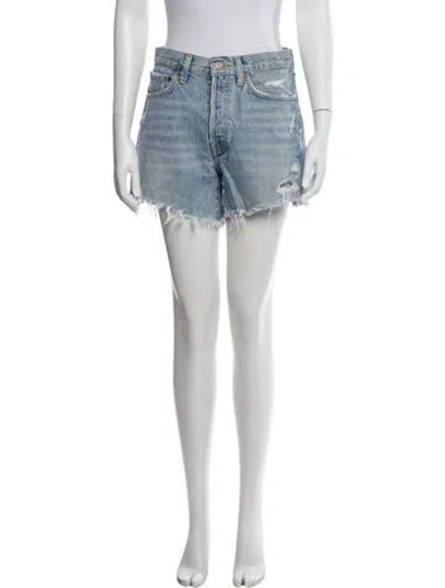 Pre-owned Agolde Mini Shorts In Blue