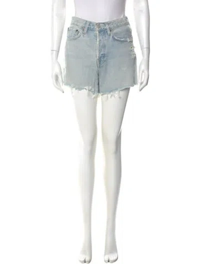 Pre-owned Agolde Mini Shorts In Blue