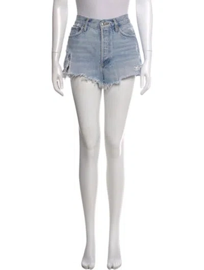 Pre-owned Agolde Mini Shorts In Blue