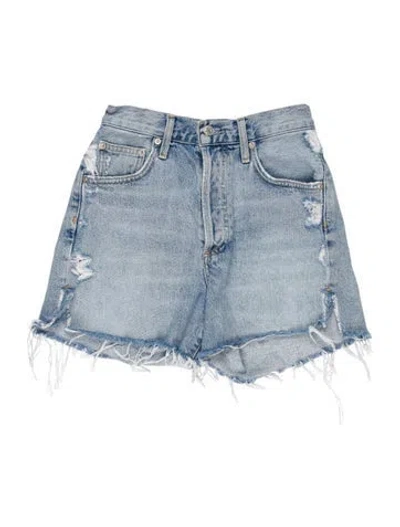 Pre-owned Agolde Mini Shorts In Blue