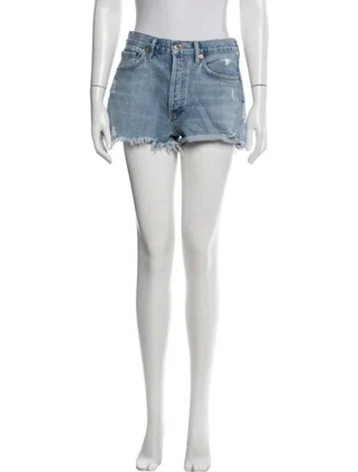 Pre-owned Agolde Mini Shorts In Blue