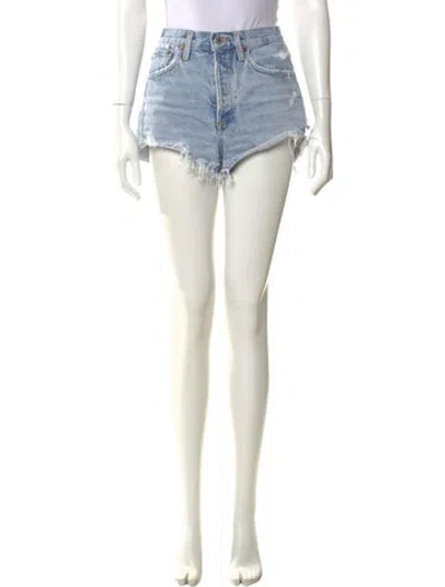 Pre-owned Agolde Mini Shorts In Blue