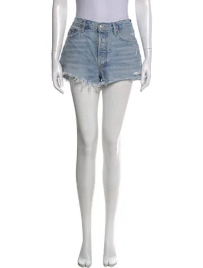 Pre-owned Agolde Mini Shorts In Blue
