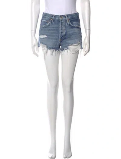 Pre-owned Agolde Mini Shorts In Blue