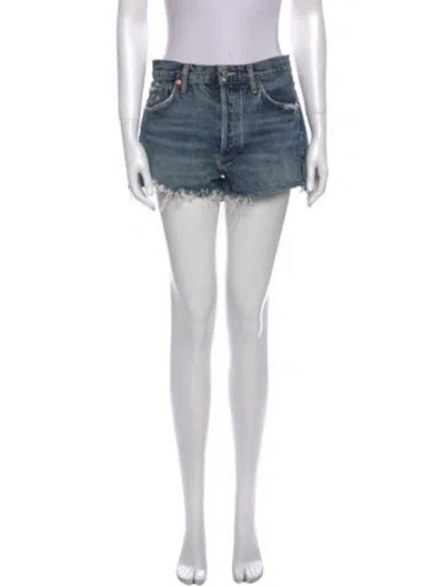 Pre-owned Agolde Mini Shorts In Blue