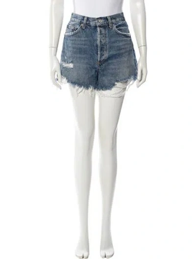 Pre-owned Agolde Mini Shorts In Blue