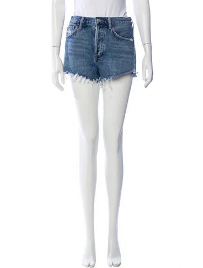 Pre-owned Agolde Mini Shorts In Blue