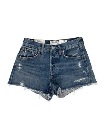 Pre-owned Agolde Mini Shorts In Blue