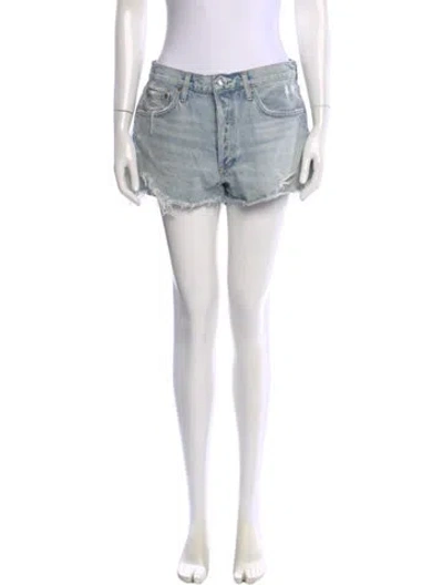 Pre-owned Agolde Mini Shorts In Blue
