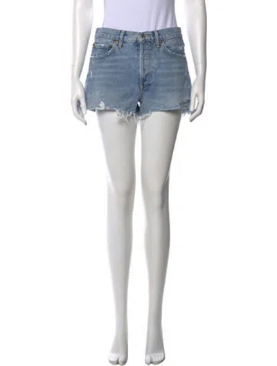 Pre-owned Agolde Mini Shorts In Blue