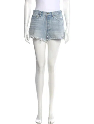 Pre-owned Agolde Mini Shorts In Blue
