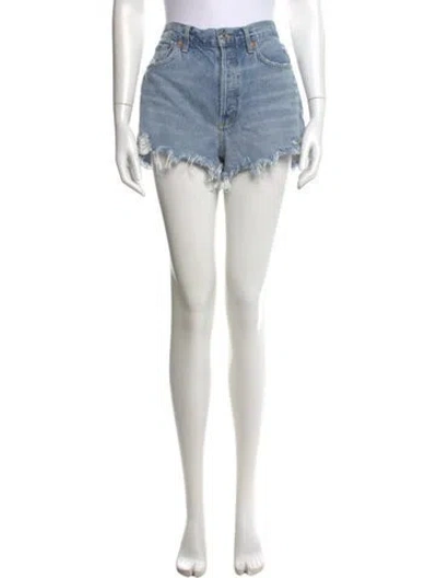 Pre-owned Agolde Mini Shorts In Blue