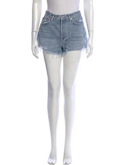 Pre-owned Agolde Mini Shorts In Blue