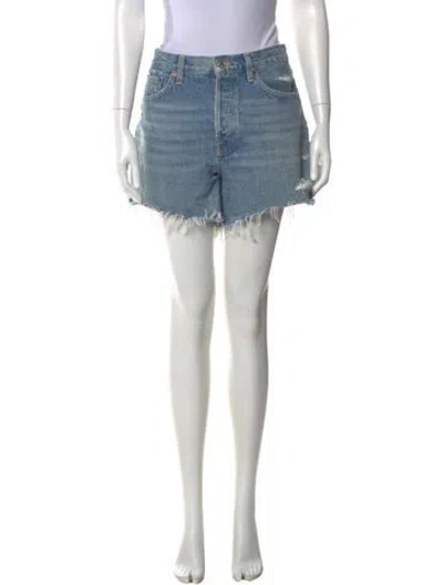 Pre-owned Agolde Mini Shorts In Blue
