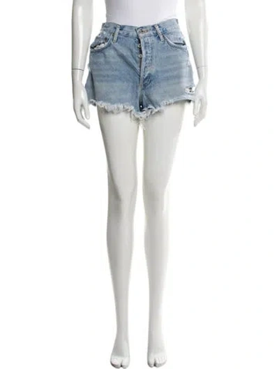 Pre-owned Agolde Mini Shorts In Blue
