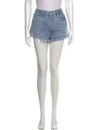 Pre-owned Agolde Mini Shorts In Blue