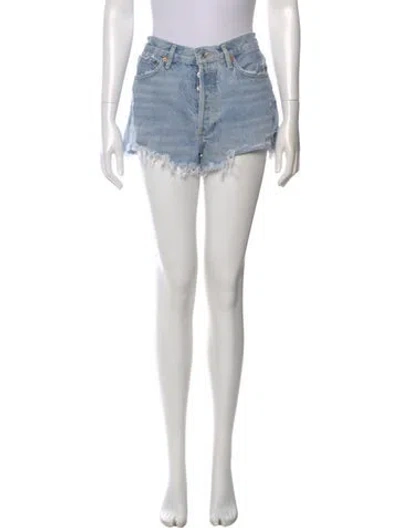 Pre-owned Agolde Mini Shorts In Blue