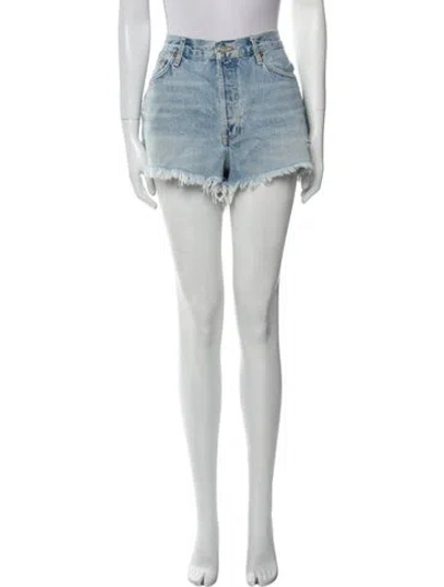 Pre-owned Agolde Mini Shorts In Blue