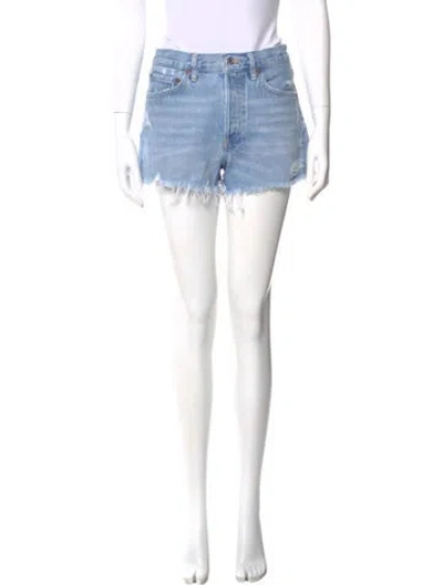 Pre-owned Agolde Mini Shorts In Blue