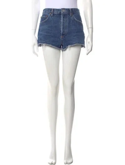 Pre-owned Agolde Mini Shorts In Blue