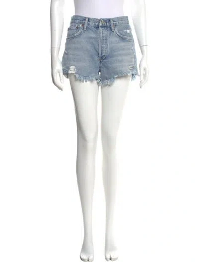 Pre-owned Agolde Mini Shorts In Blue
