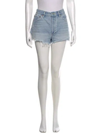 Pre-owned Agolde Mini Shorts In Blue