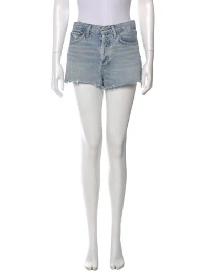 Pre-owned Agolde Mini Shorts In Blue