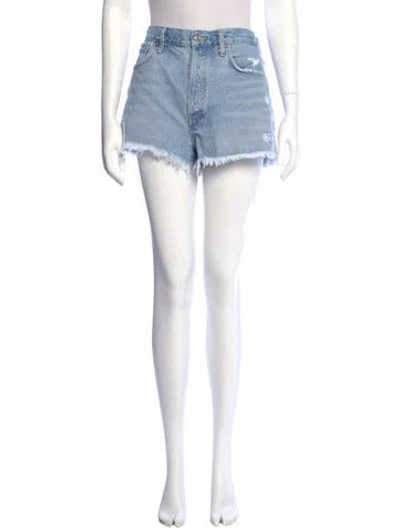 Pre-owned Agolde Mini Shorts In Blue
