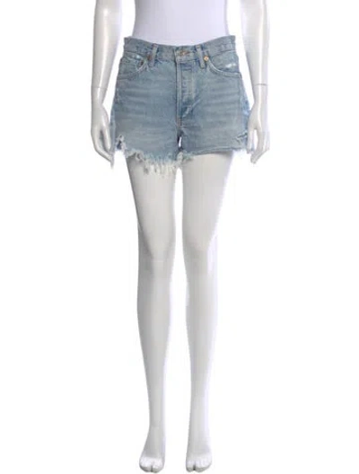 Pre-owned Agolde Mini Shorts In Blue