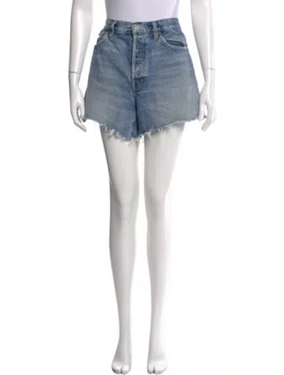 Pre-owned Agolde Mini Shorts In Blue