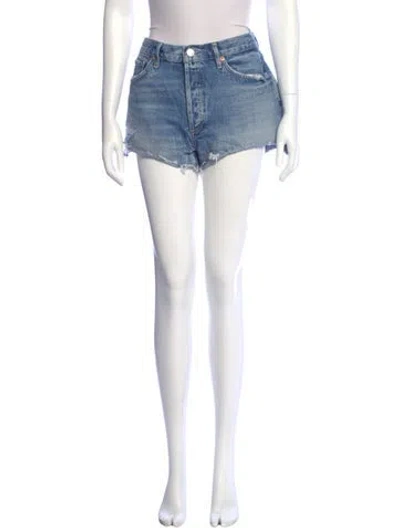 Pre-owned Agolde Mini Shorts In Blue