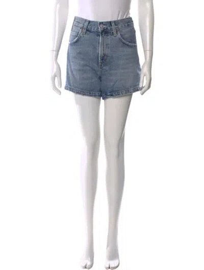 Pre-owned Agolde Mini Shorts In Blue